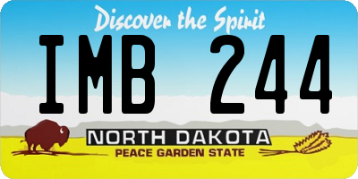 ND license plate IMB244