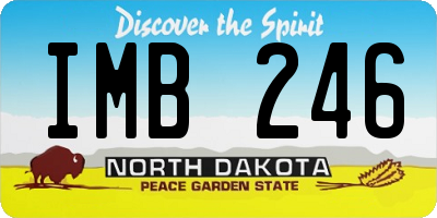 ND license plate IMB246