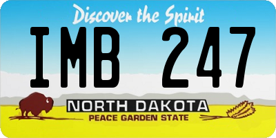 ND license plate IMB247