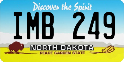 ND license plate IMB249