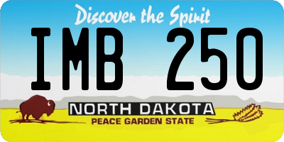 ND license plate IMB250