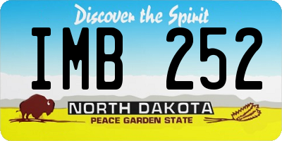 ND license plate IMB252