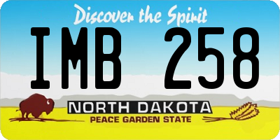 ND license plate IMB258