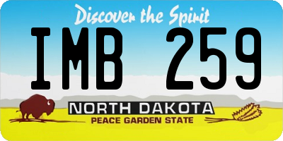 ND license plate IMB259