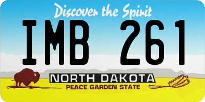 ND license plate IMB261