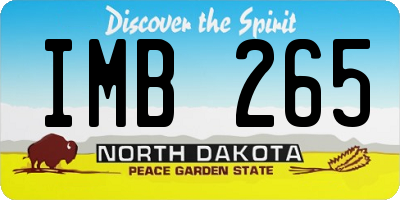 ND license plate IMB265