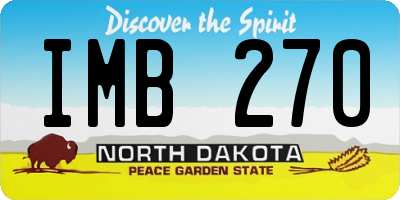 ND license plate IMB270