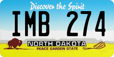 ND license plate IMB274