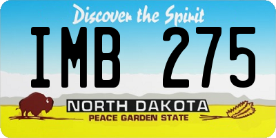 ND license plate IMB275