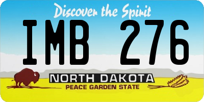 ND license plate IMB276