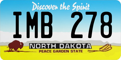 ND license plate IMB278
