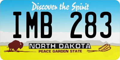 ND license plate IMB283