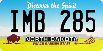 ND license plate IMB285
