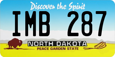 ND license plate IMB287