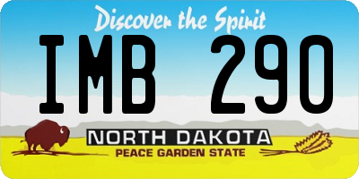ND license plate IMB290