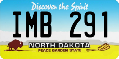 ND license plate IMB291