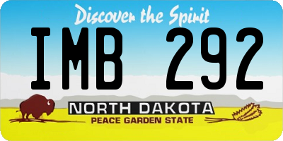 ND license plate IMB292
