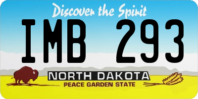 ND license plate IMB293