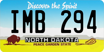 ND license plate IMB294