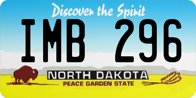 ND license plate IMB296