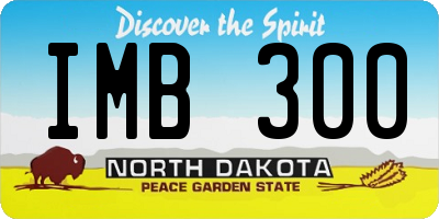 ND license plate IMB300