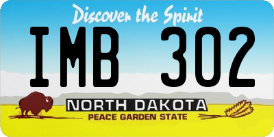 ND license plate IMB302