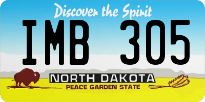 ND license plate IMB305