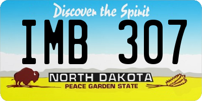 ND license plate IMB307