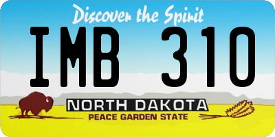 ND license plate IMB310