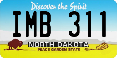 ND license plate IMB311