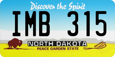 ND license plate IMB315