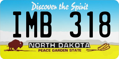 ND license plate IMB318