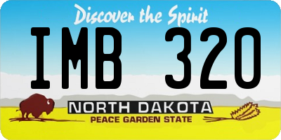 ND license plate IMB320