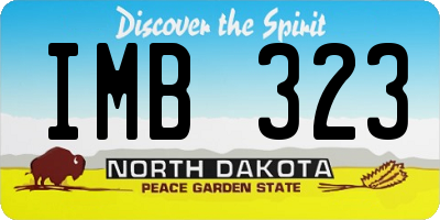 ND license plate IMB323