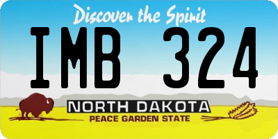 ND license plate IMB324