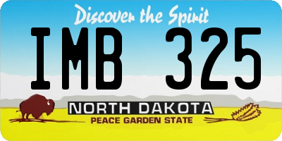 ND license plate IMB325