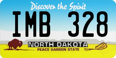 ND license plate IMB328