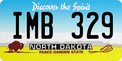 ND license plate IMB329