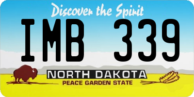 ND license plate IMB339