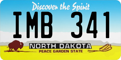 ND license plate IMB341