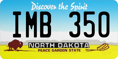 ND license plate IMB350