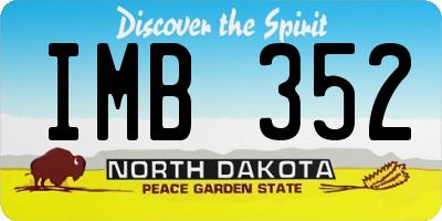ND license plate IMB352