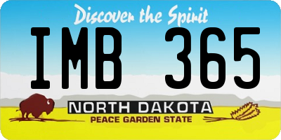 ND license plate IMB365