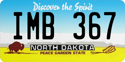 ND license plate IMB367