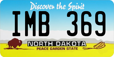 ND license plate IMB369