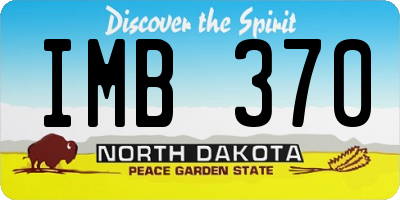 ND license plate IMB370