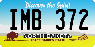 ND license plate IMB372