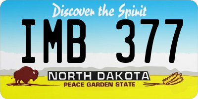 ND license plate IMB377