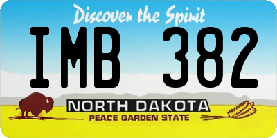 ND license plate IMB382