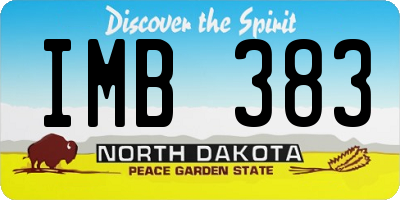 ND license plate IMB383